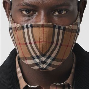 Burberry Vintage Check Cotton Face Mask